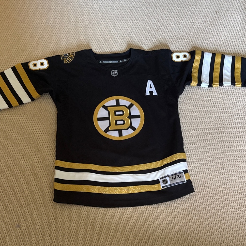 NHL Black and Gold Hockey Jersey Pastrnak
